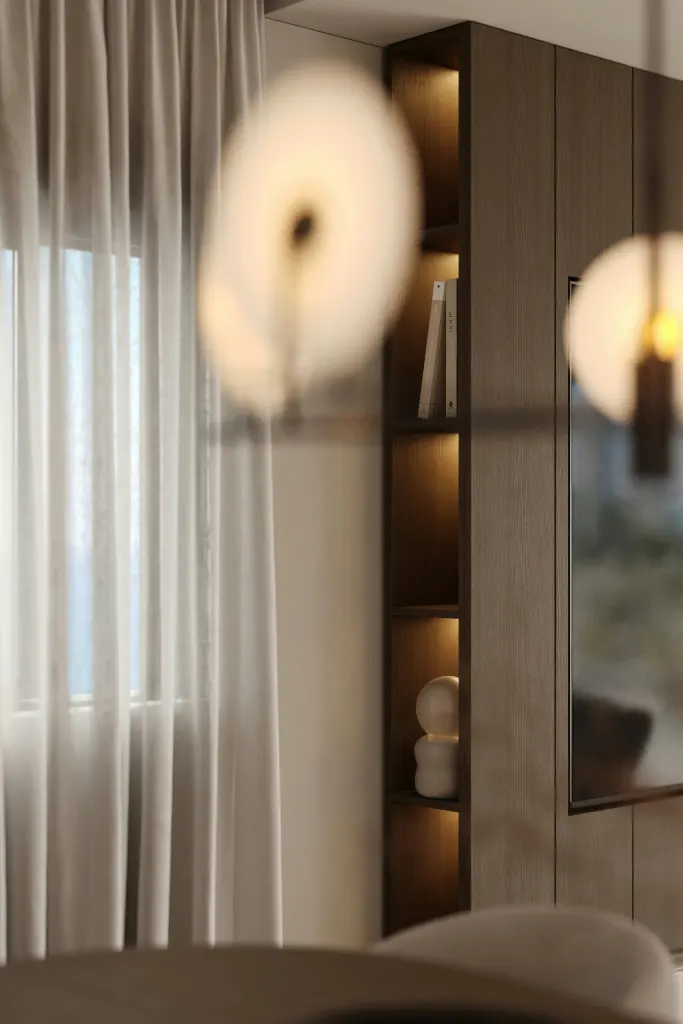 Shelves in the half-light